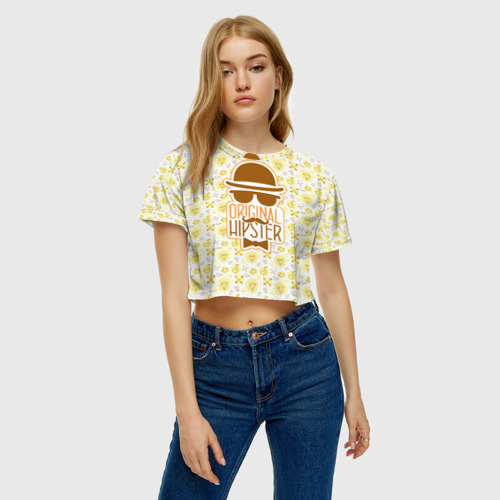 Женская футболка Crop-top 3D Original Hipster - фото 4