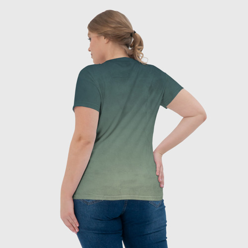 Женская футболка 3D с принтом Train hard 2, вид сзади #2