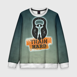 Детский свитшот 3D Train hard 2