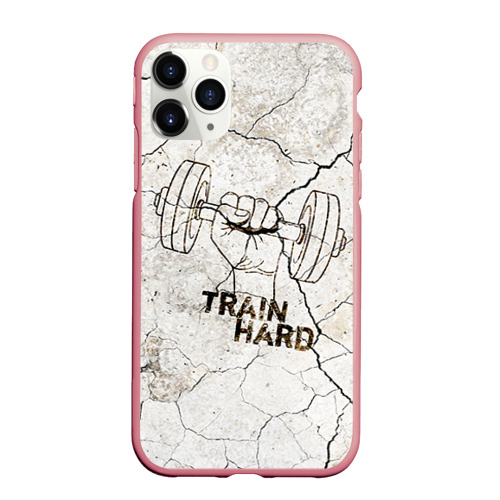 Чехол для iPhone 11 Pro Max матовый Train hard 5, цвет баблгам