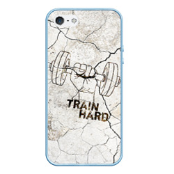 Чехол для iPhone 5/5S матовый Train hard 5