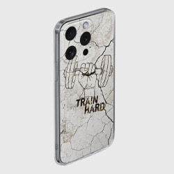 Чехол для iPhone 15 Pro силиконовый с защитой камеры Train hard 5 - фото 2