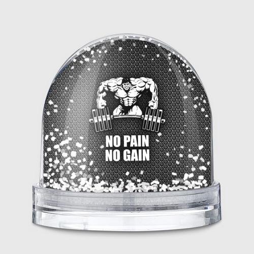 Игрушка Снежный шар No pain no gain штангист