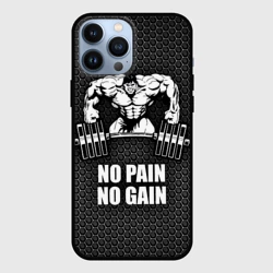 Чехол для iPhone 13 Pro Max No pain no gain штангист