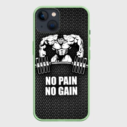 Чехол для iPhone 14 No pain no gain штангист