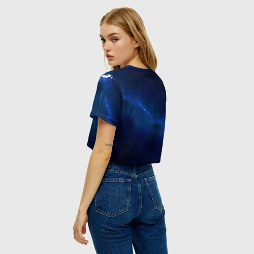 Женская футболка Crop-top 3D На Земле с 1982, цвет 3D печать - фото 5