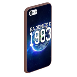 Чехол для iPhone 5/5S матовый На Земле с 1983 - фото 2