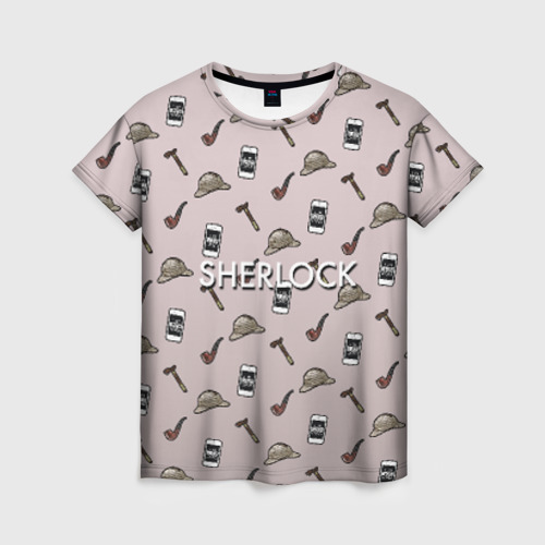 Женская футболка 3D Sherlock, цвет 3D печать