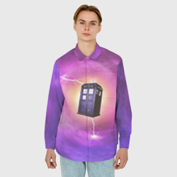 Мужская рубашка oversize 3D Time vortex - фото 2