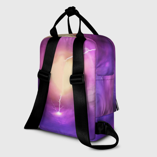 Женский рюкзак 3D с принтом TIME VORTEX, вид сзади #1