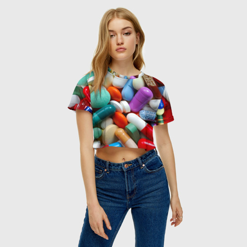 Женская футболка Crop-top 3D Pills - фото 3