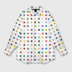 Женская рубашка oversize 3D Love lust faith + dreams