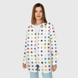 Женская рубашка oversize 3D Love lust faith + dreams - фото 2