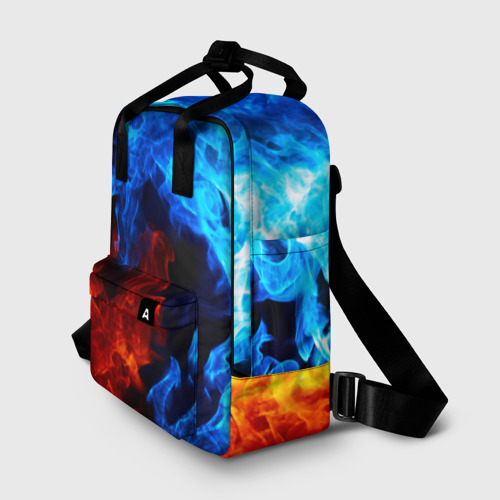 Женский рюкзак 3D с принтом Битва огней, фото на моделе #1