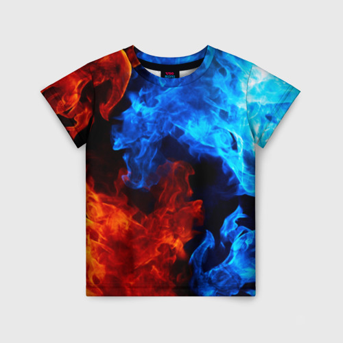 Детская футболка 3D Битва огней