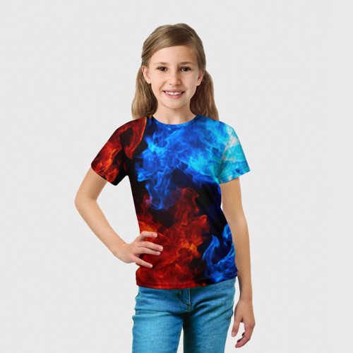 Детская футболка 3D Битва огней, цвет 3D печать - фото 5