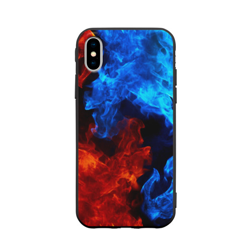 Чехол для Apple iPhone X силиконовый матовый Битва огней Фото 01 Чехол для Apple iPhone X силиконовый матовый Битва огней Фото 01