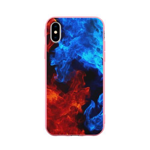 Чехол для Apple iPhone X силиконовый матовый Битва огней Фото 01 Чехол для Apple iPhone X силиконовый матовый Битва огней Фото 01