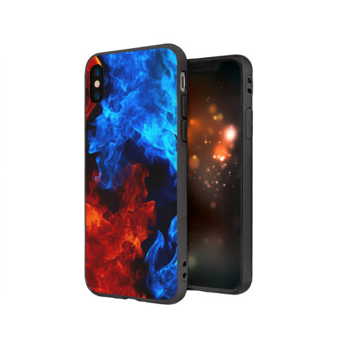 Чехол для Apple iPhone X силиконовый матовый Битва огней Фото 01 Чехол для Apple iPhone X силиконовый матовый Битва огней Фото 01
