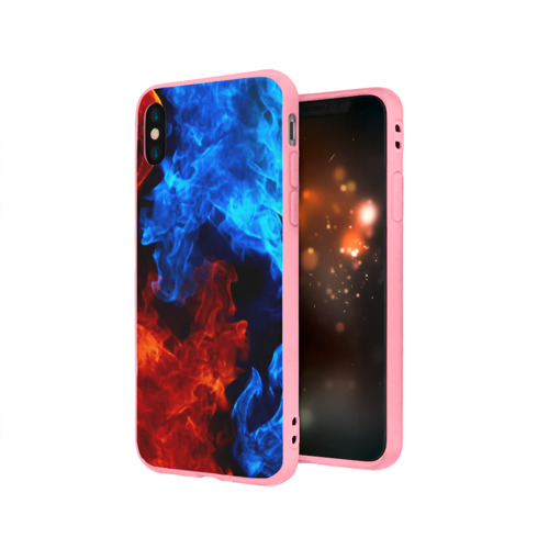 Чехол для Apple iPhone X силиконовый матовый Битва огней Фото 01 Чехол для Apple iPhone X силиконовый матовый Битва огней Фото 01