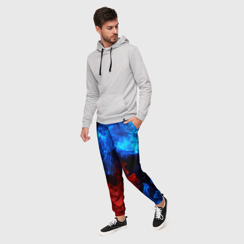 Мужские брюки 3D Битва огней, цвет 3D печать - фото 3