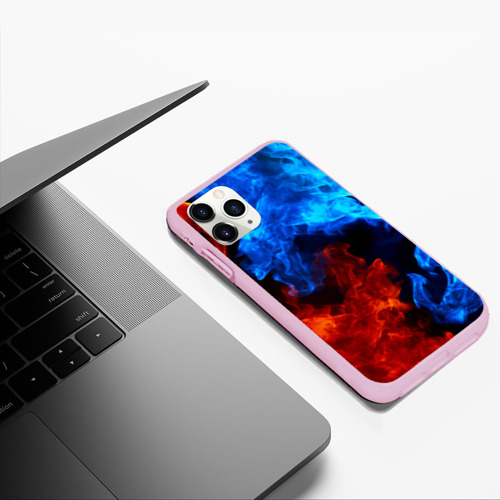 Чехол для iPhone 11 Pro Max матовый Битва огней, цвет розовый - фото 5