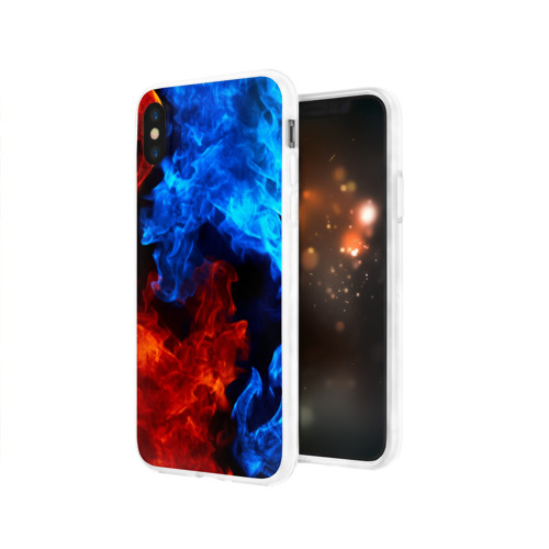 Чехол для iPhone X глянцевый Битва огней Фото 01 Чехол для iPhone X глянцевый Битва огней Фото 01