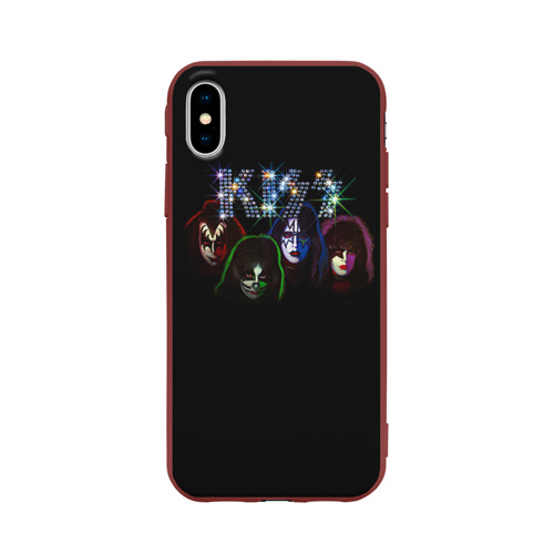 Чехол для Apple iPhone X силиконовый матовый KISS Фото 01 Чехол для Apple iPhone X силиконовый матовый KISS Фото 01