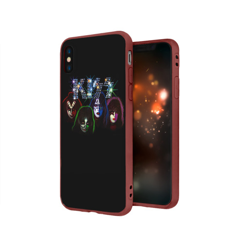 Чехол для Apple iPhone X силиконовый матовый KISS Фото 01 Чехол для Apple iPhone X силиконовый матовый KISS Фото 01