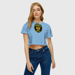 Женская футболка Crop-top 3D Рыболовные войска - фото 2