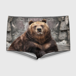 Мужские купальные плавки 3D Русский медведь