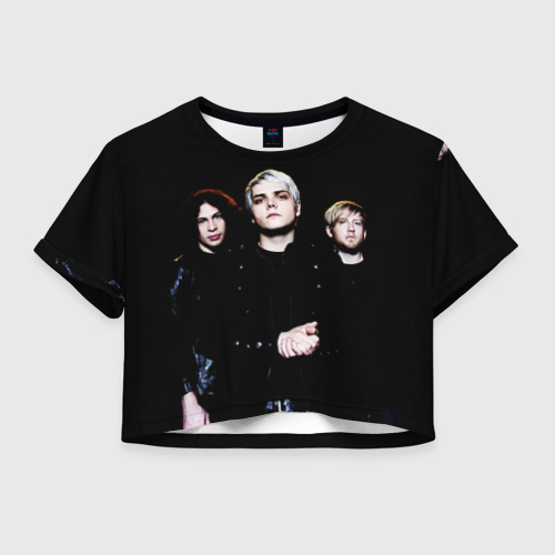 Женская футболка Crop-top 3D My Chemical Romance, цвет 3D печать