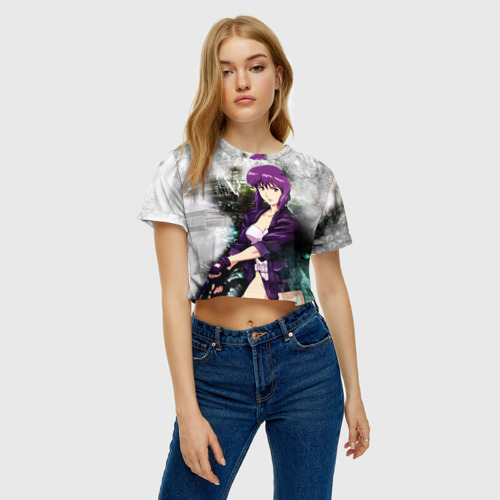 Женская футболка Crop-top 3D Призрак в доспехах - фото 4