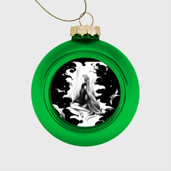 Ёлочный шар стеклянный/пластиковый Черно-белая Мику Хацунэ