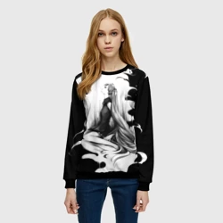 Женский свитшот 3D Черно-белая Мику Хацунэ - фото 2
