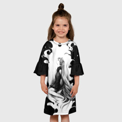 Детское платье 3D Черно-белая Мику Хацунэ - фото 2