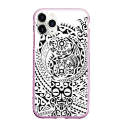 Чехол для iPhone 11 Pro Max матовый Тату полинезия