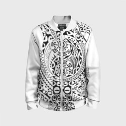 Детский бомбер 3D Тату полинезия