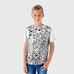 Детская футболка 3D Узор на белом - фото 2