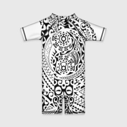 Детский купальный костюм 3D Тату полинезия