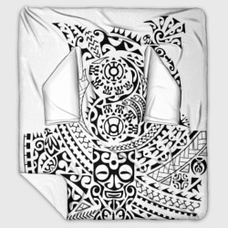 Плед с рукавами Тату полинезия