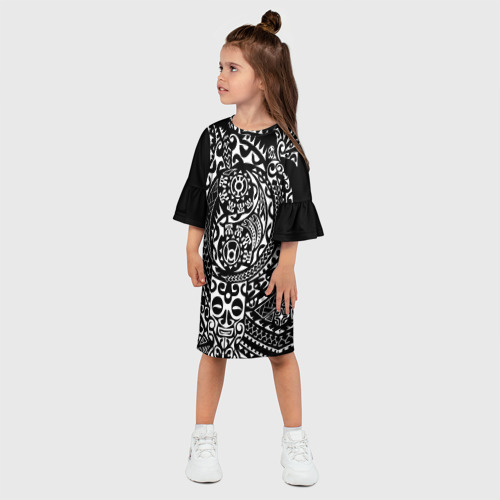 Детское платье 3D Узор на черном - фото 3