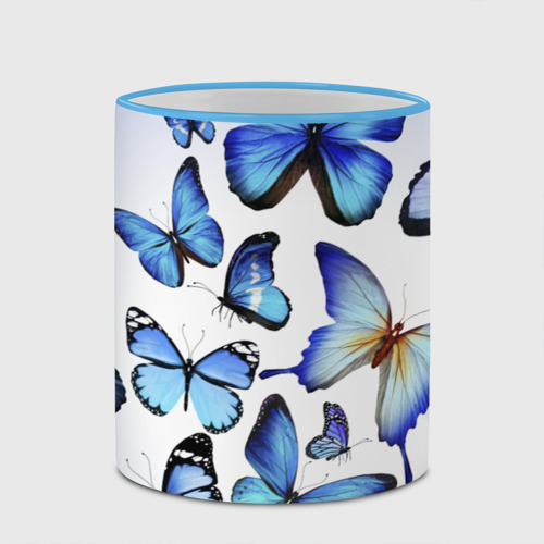 Кружка с полной запечаткой Бабочки, цвет Кант небесно-голубой - фото 4