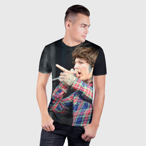 Мужская футболка 3D Slim Oliver Sykes, цвет 3D печать - фото 3