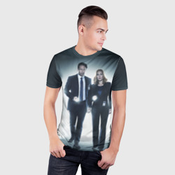 Мужская футболка 3D Slim Малдер и Скалли - фото 2