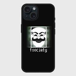 Чехол силиконовый для Apple iPhone 15 матовый Mr.Robot