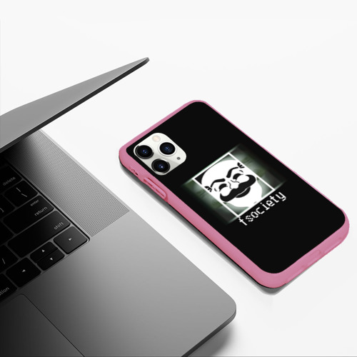 Чехол для iPhone 11 Pro Max матовый Mr.Robot, цвет малиновый - фото 5