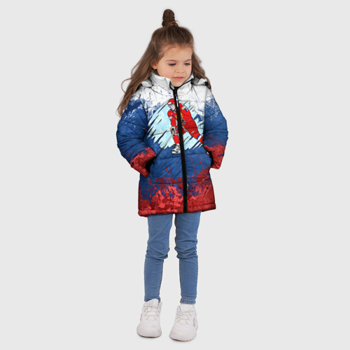 Зимняя куртка для девочек 3D Хоккей, цвет красный - фото 5