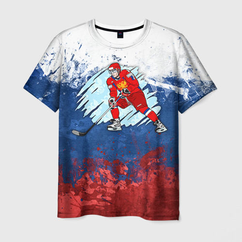 Мужская футболка 3D Хоккей, цвет 3D печать