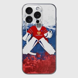Чехол для iPhone 16 Pro Max силиконовый с защитой камеры Хоккей 1